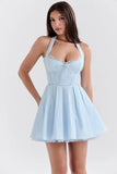 bluebell cotton halter mini dress