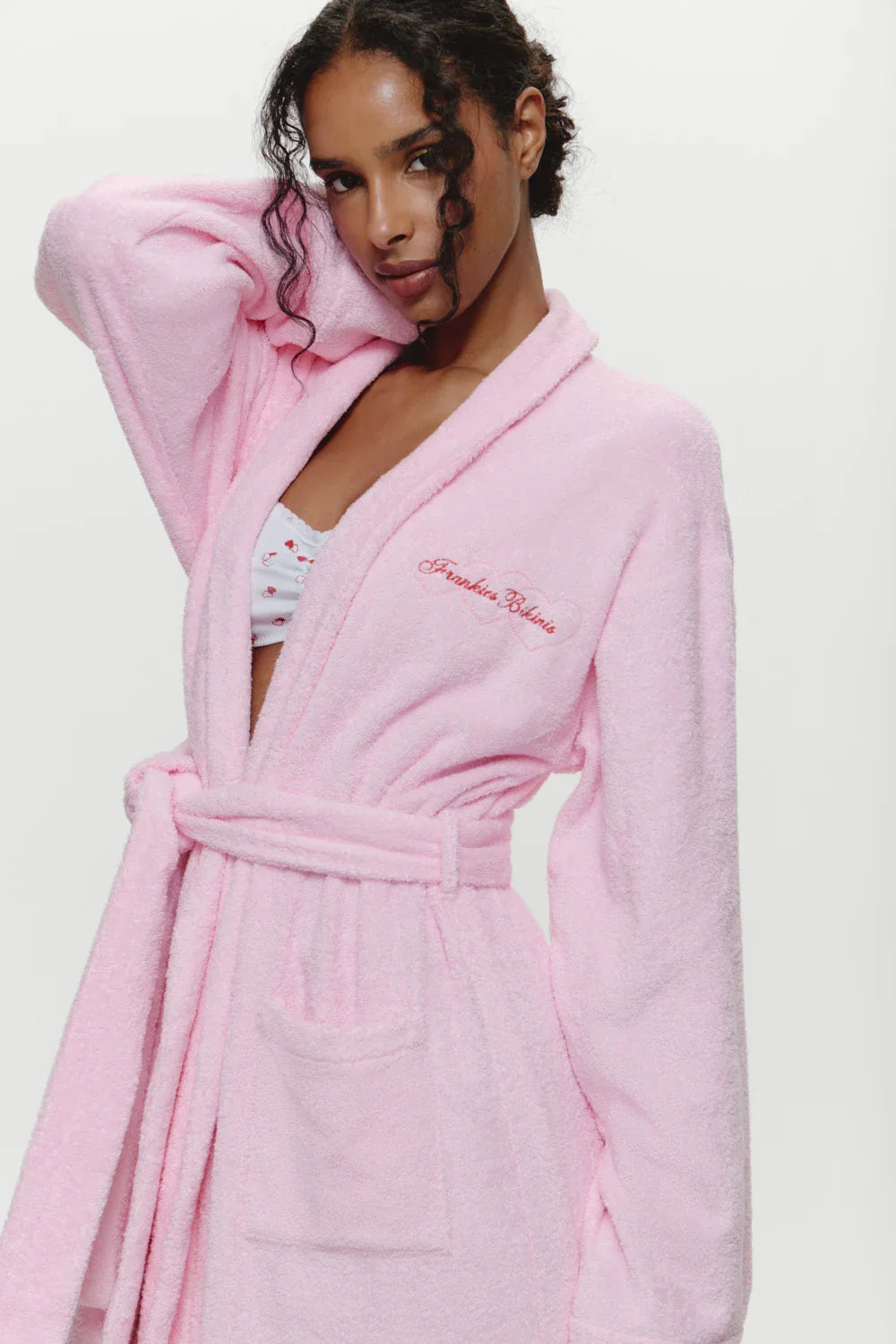 Valentine Terry Robe Bouquet Pink