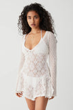 Belle Crochet Mini Dress White