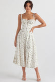 garden print bustier sundress