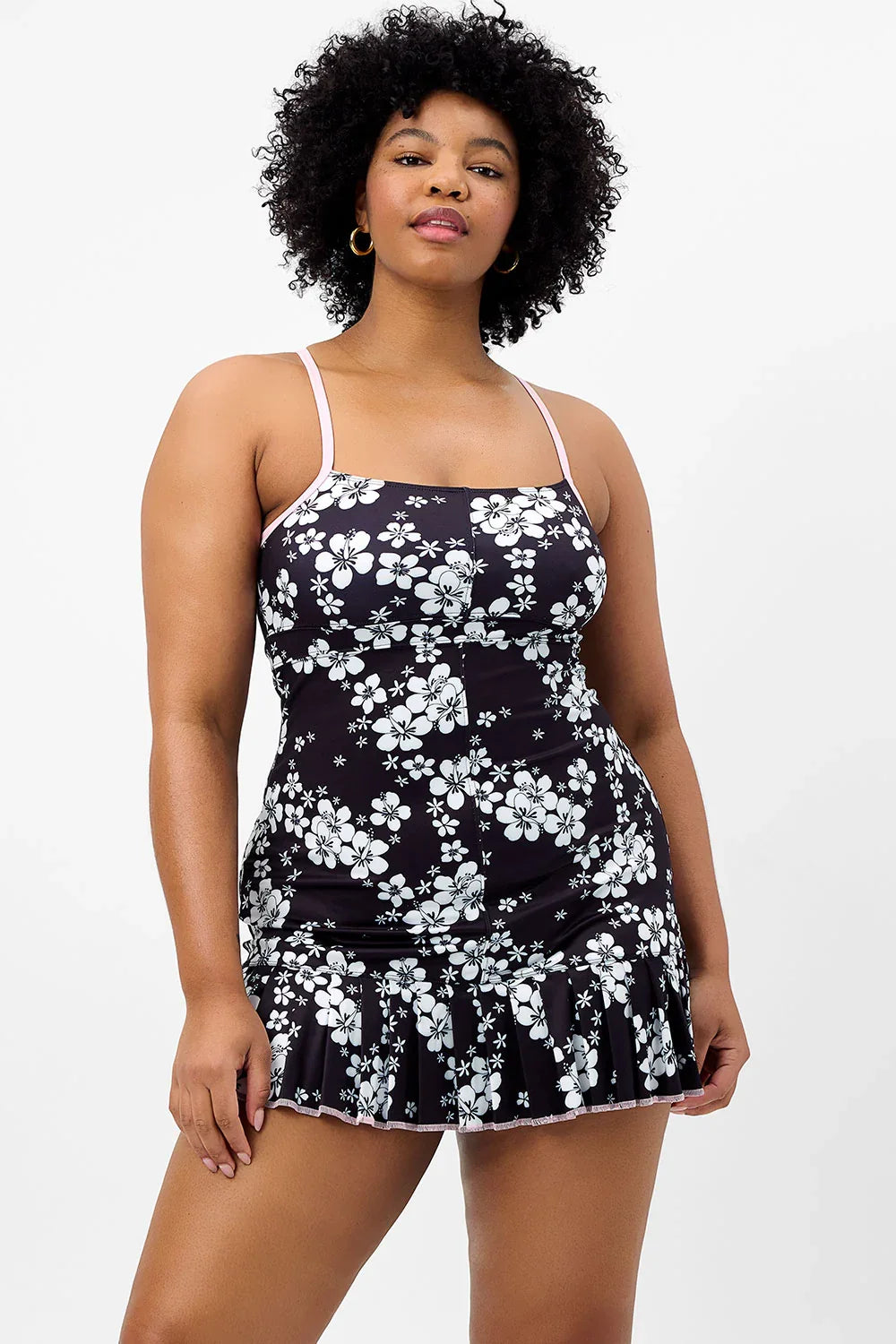 Swift Floral Tennis Dress Plush Plumeria