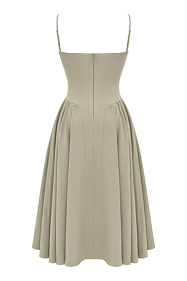 taupe corset sundress