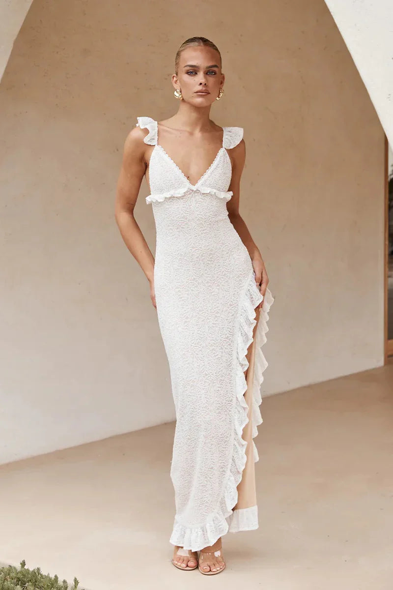 Orlean Ruffle Maxi Dress