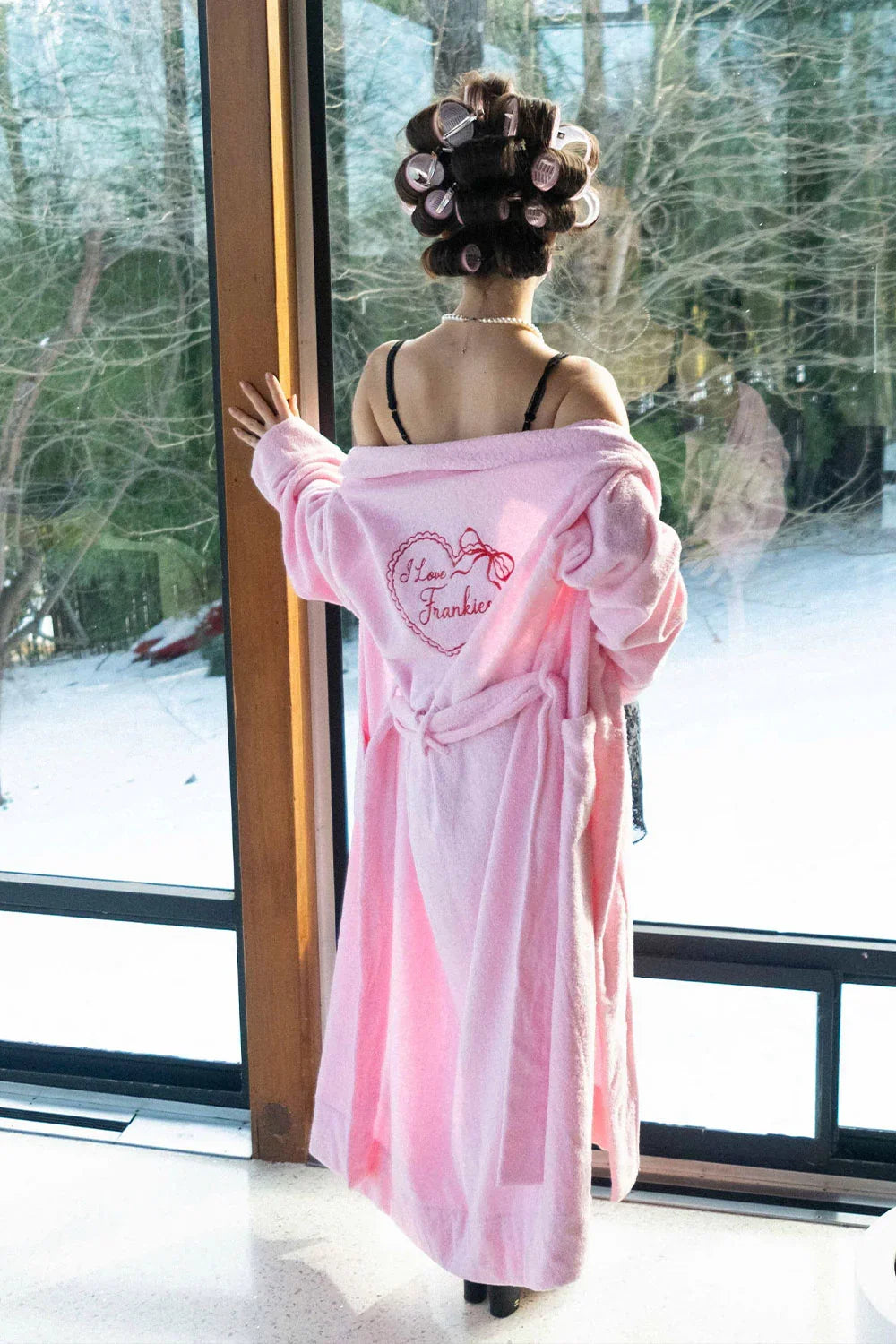 Valentine Terry Robe Bouquet Pink