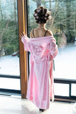 Valentine Terry Robe Bouquet Pink