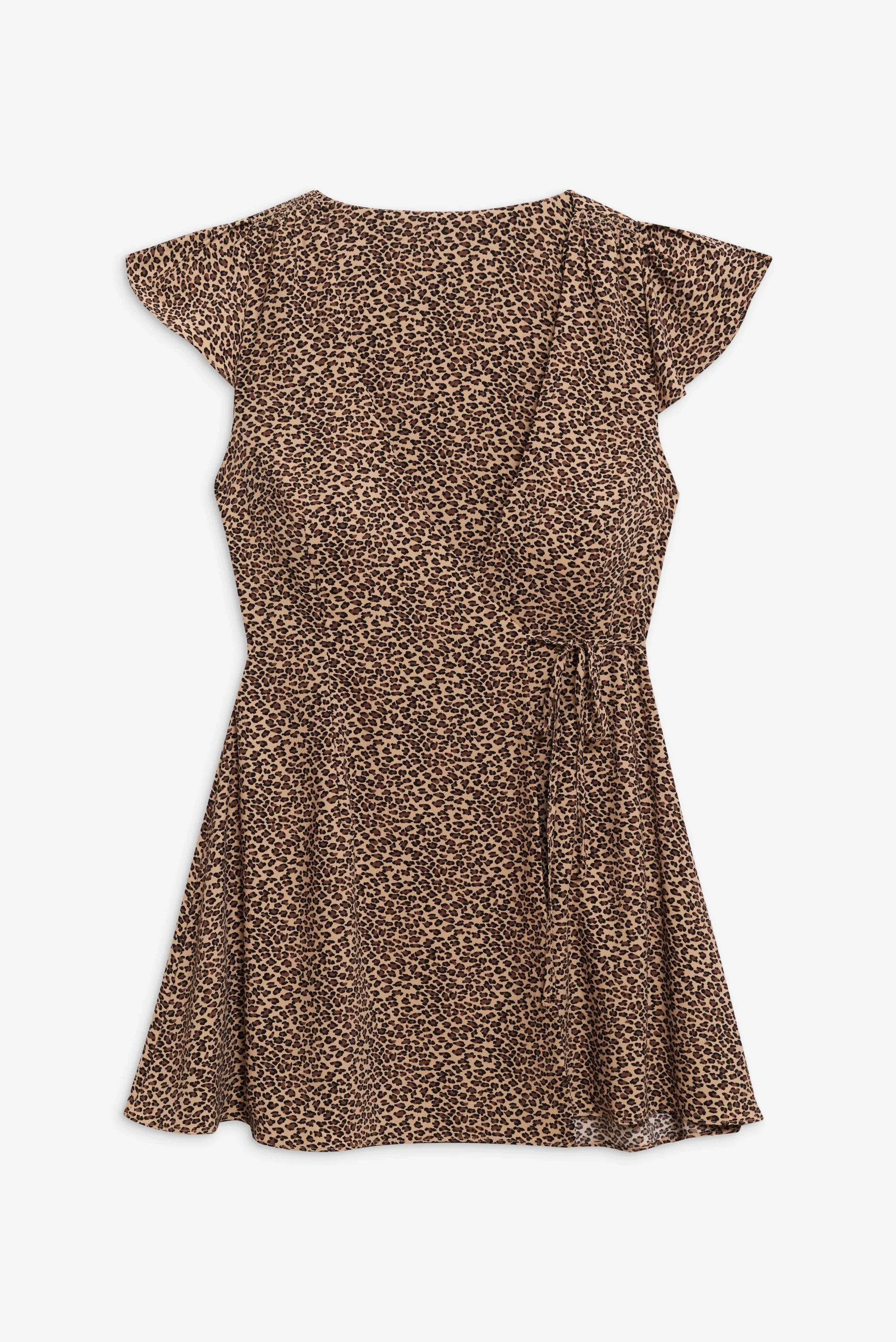 Lucy Wrap Mini Dress Baby Leopard