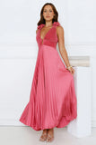 Special Like You Satin Maxi Dress Rose