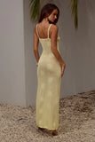 LENE SCOOP NECK KNIT MAXI DRESS LEMON