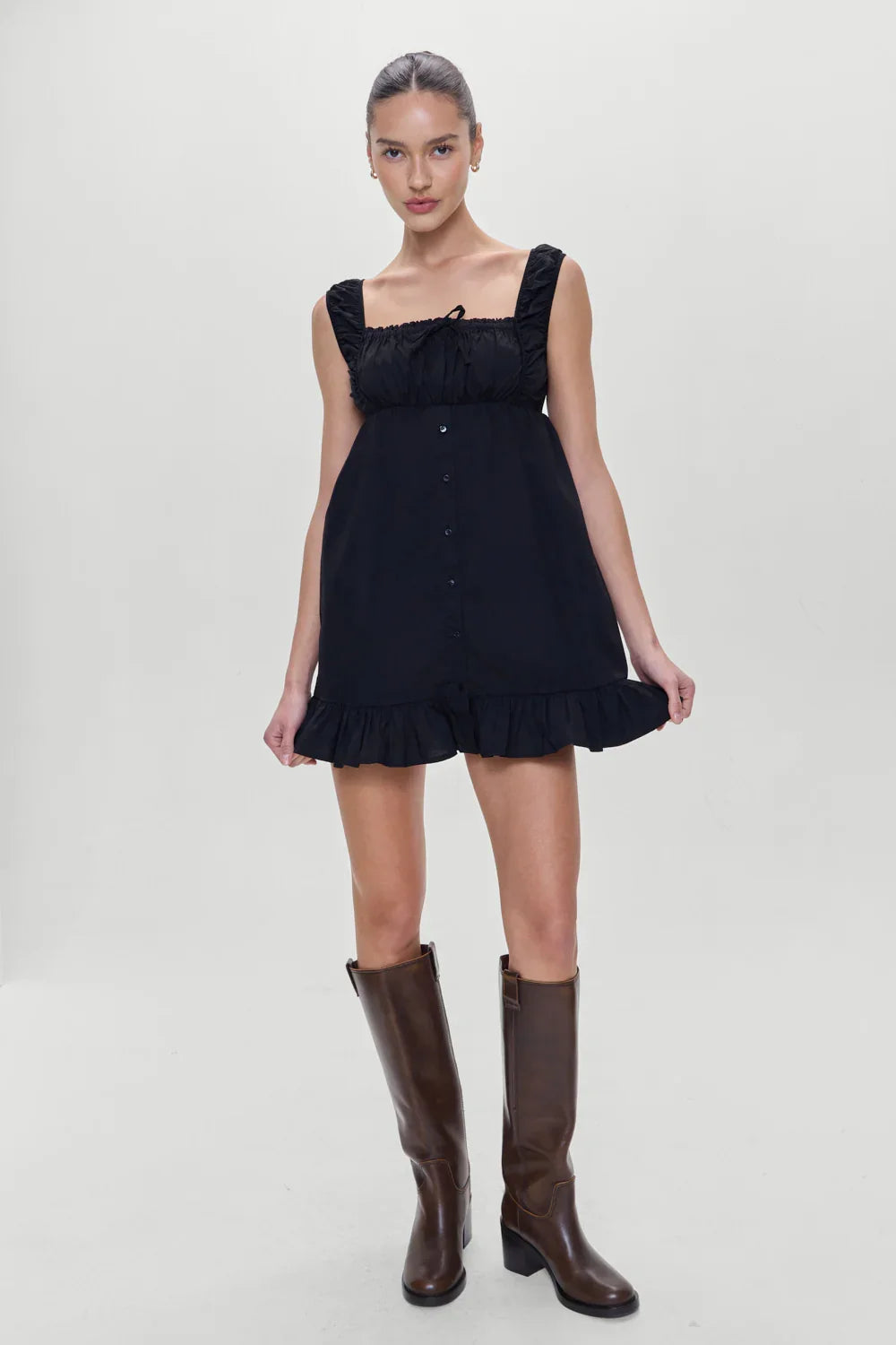 Marilyn Babydoll Dress Black