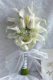 Artificial Tulip Cala Lilies Cascade Wedding Flower Bouquets