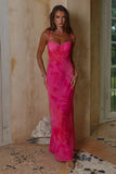 CHARLOTTE BUSTIER SLIP MAXI DRESS ROSALITA PINK