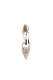 Patent Leather Mirror Finish With Rhinestone Pointed Toe Stiletto Heel