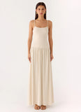 Ali Linen Maxi Dress Oatmeal