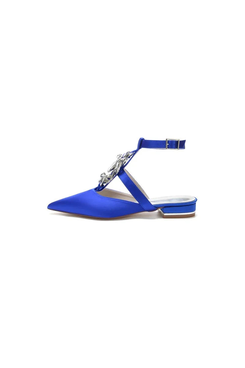Crystal Chain Pointed Toe Flats