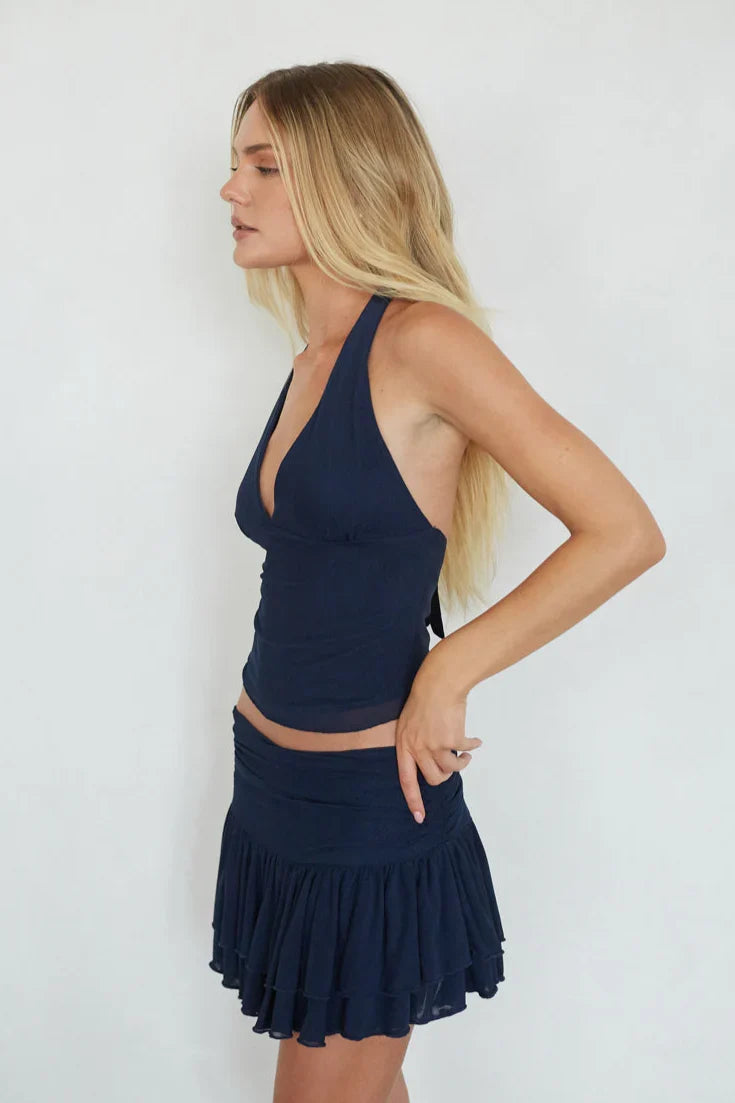 Alexi Mesh Mini Ruffle Skort