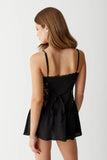 Donna Embroidered Mini Dress Black