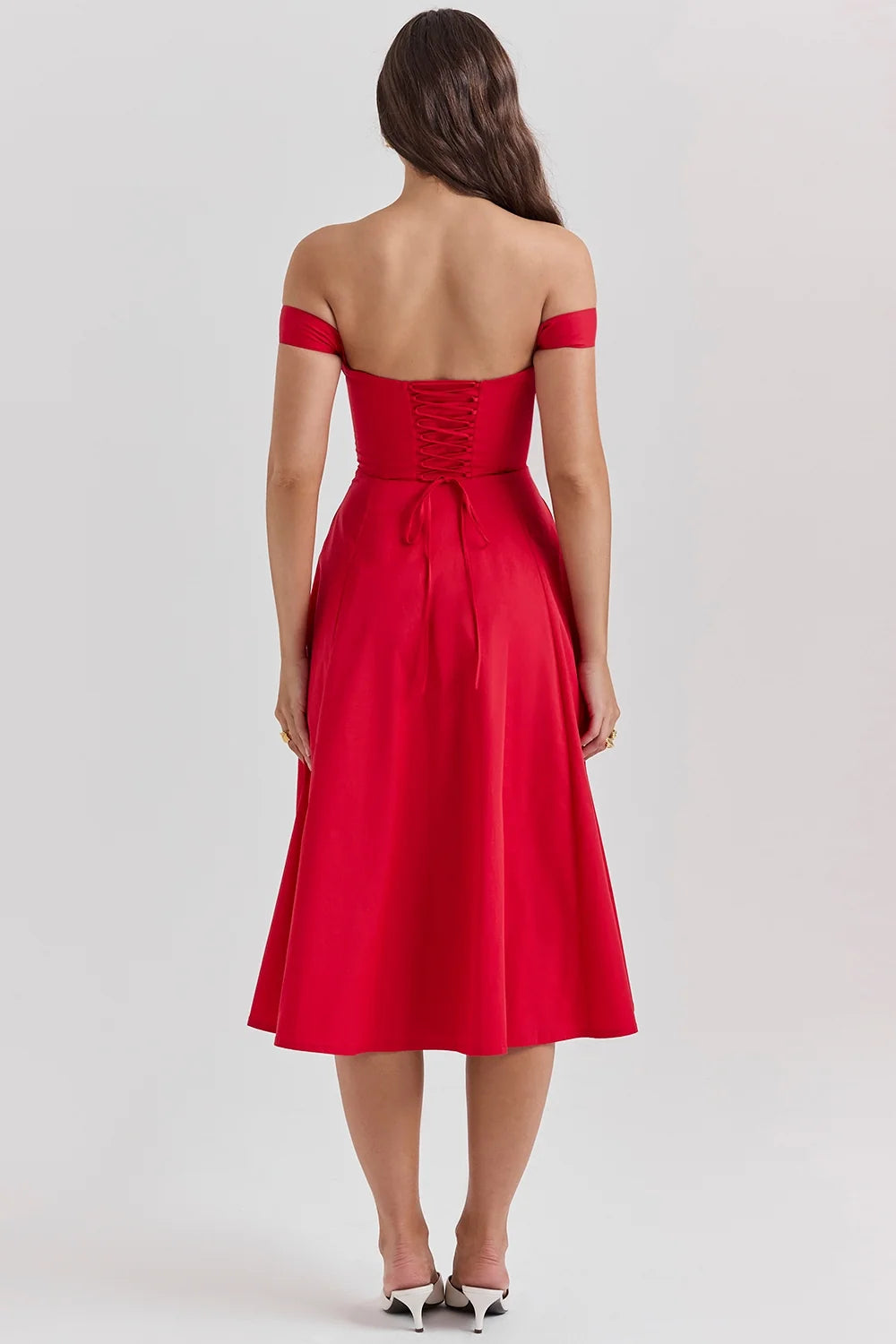 scarlet midi sundress