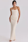 ivory beaded embellished strapless bridal gown