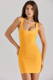 orange sherbet mini bandage dress