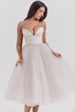french dove tulle midi dress sale