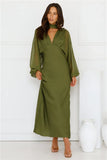Once A Stylist Maxi Dress Khaki