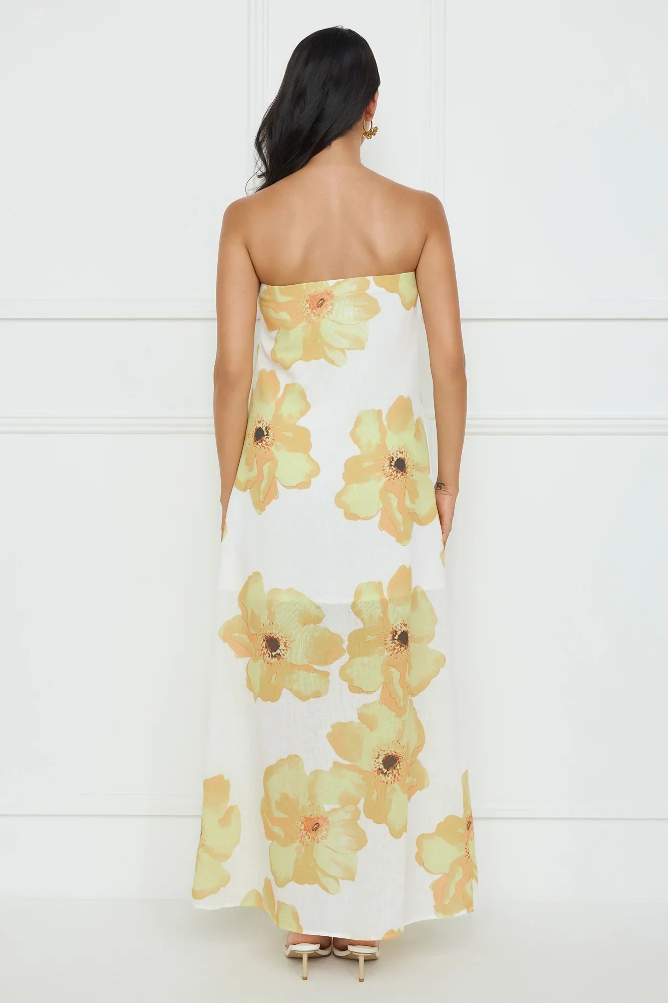 Sunlights Embrace Strapless Maxi Dress Yellow