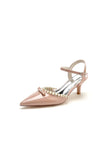 Pointed Toe Wedding Shoes with Pearl