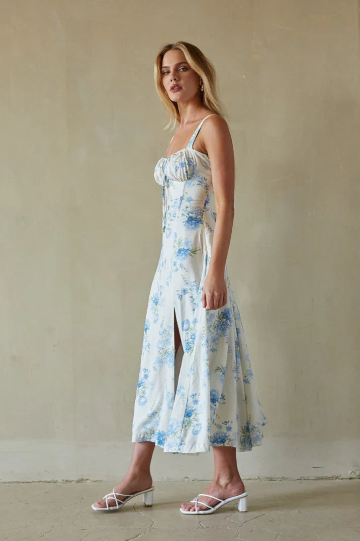 Angelina Sweetheart Floral Midi Dress