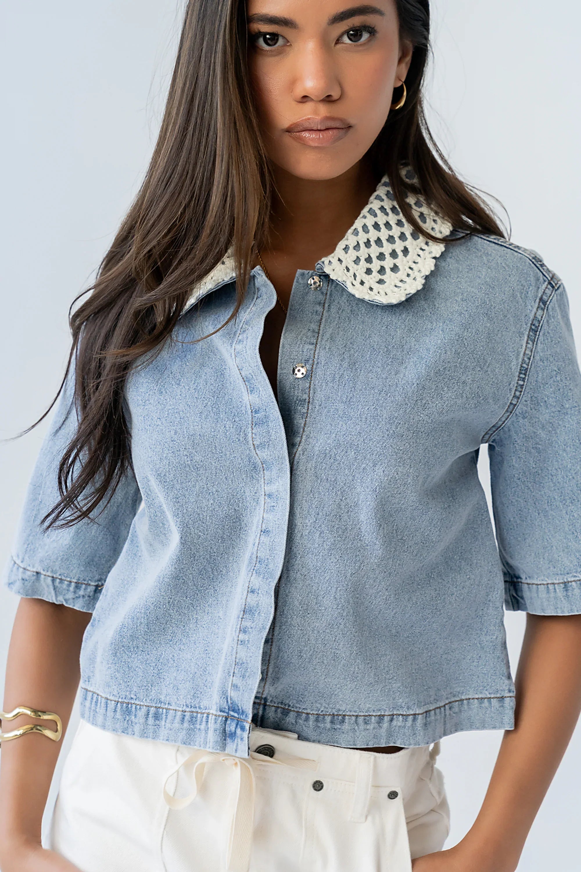 Pierce Denim Blouse
