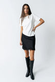 Harper Lace Trim Mini Skirt in Black