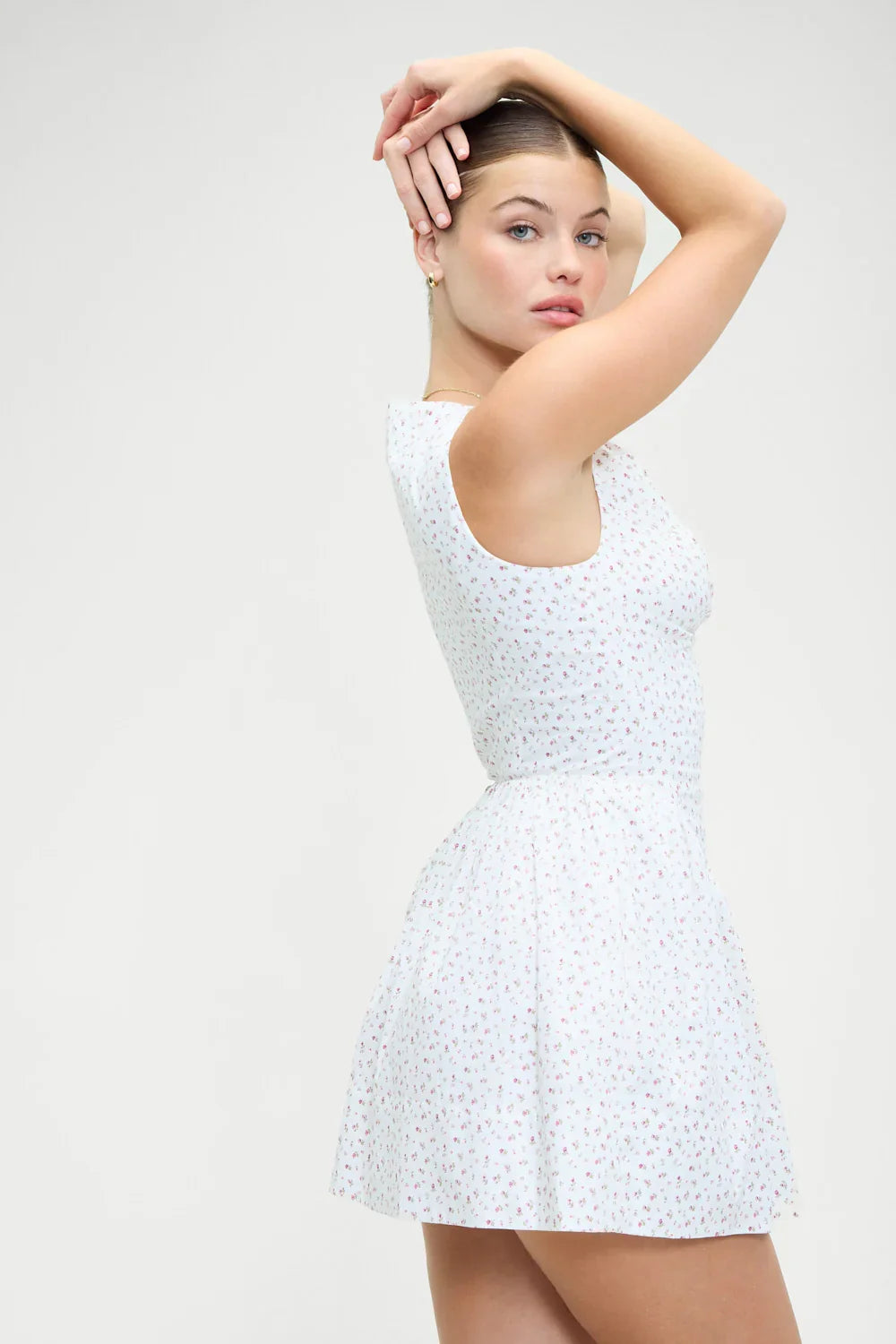 Charlotte Floral Corset Mini Dress Tea Party