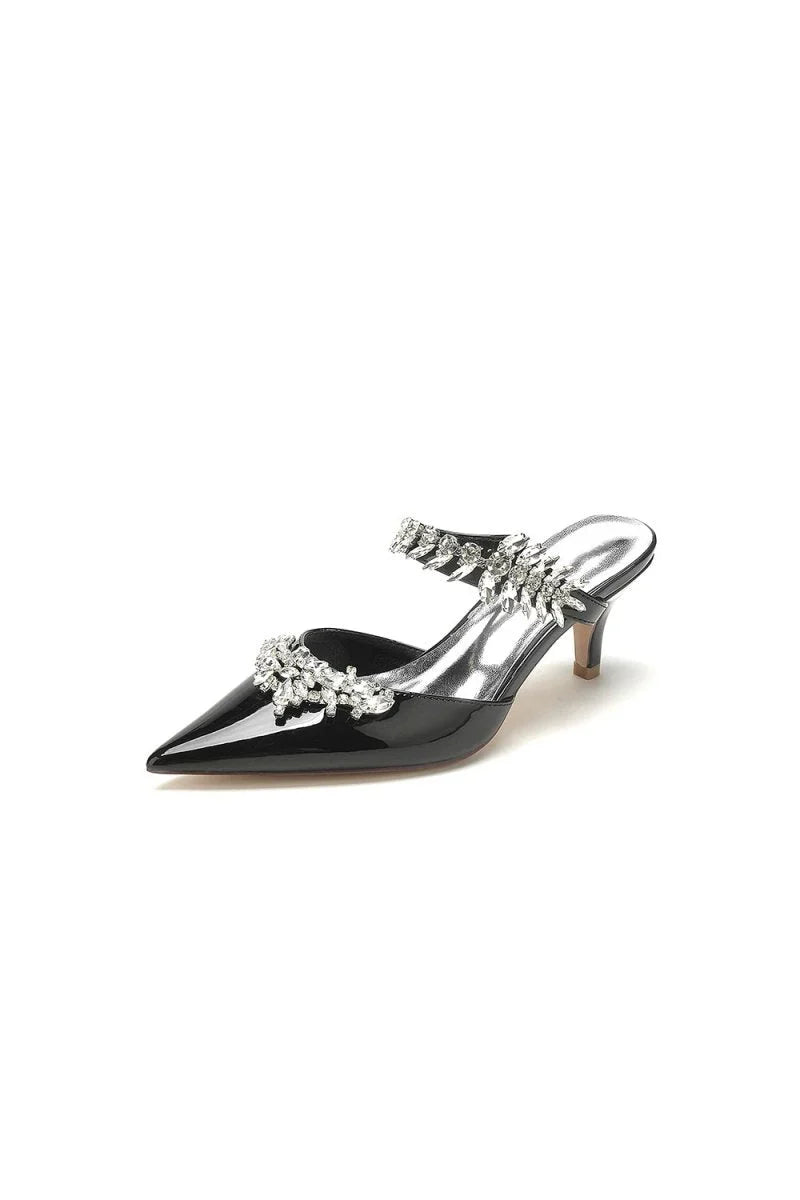 Rhinestone Pointed Toe Wedding Stiletto Heels