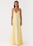 Fine Line Maxi Dress Yellow