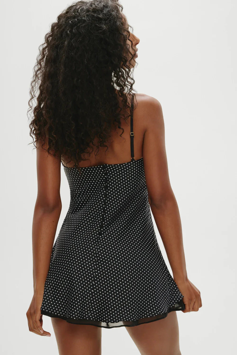 x Khy Kenley Satin Mini Dress Moonlit Dot