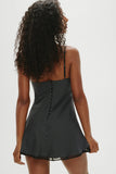 x Khy Kenley Satin Mini Dress Moonlit Dot