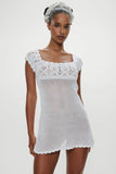 Eloise Crochet Mini Dress Angels Meadow