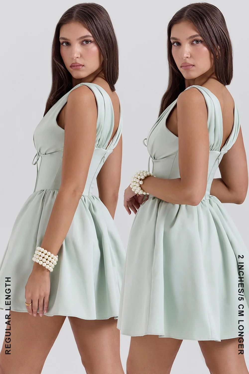 pistachio satin mini dress sale
