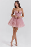 french rose tulle mini dress sale