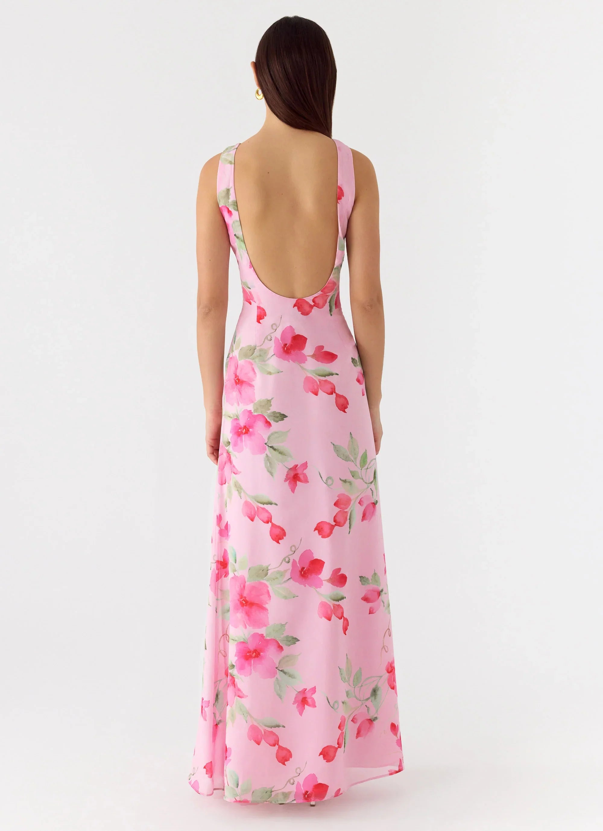 Serafim Chiffon Maxi Dress Petal Soleil