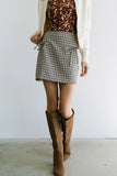 Oshen Plaid Mini Skirt