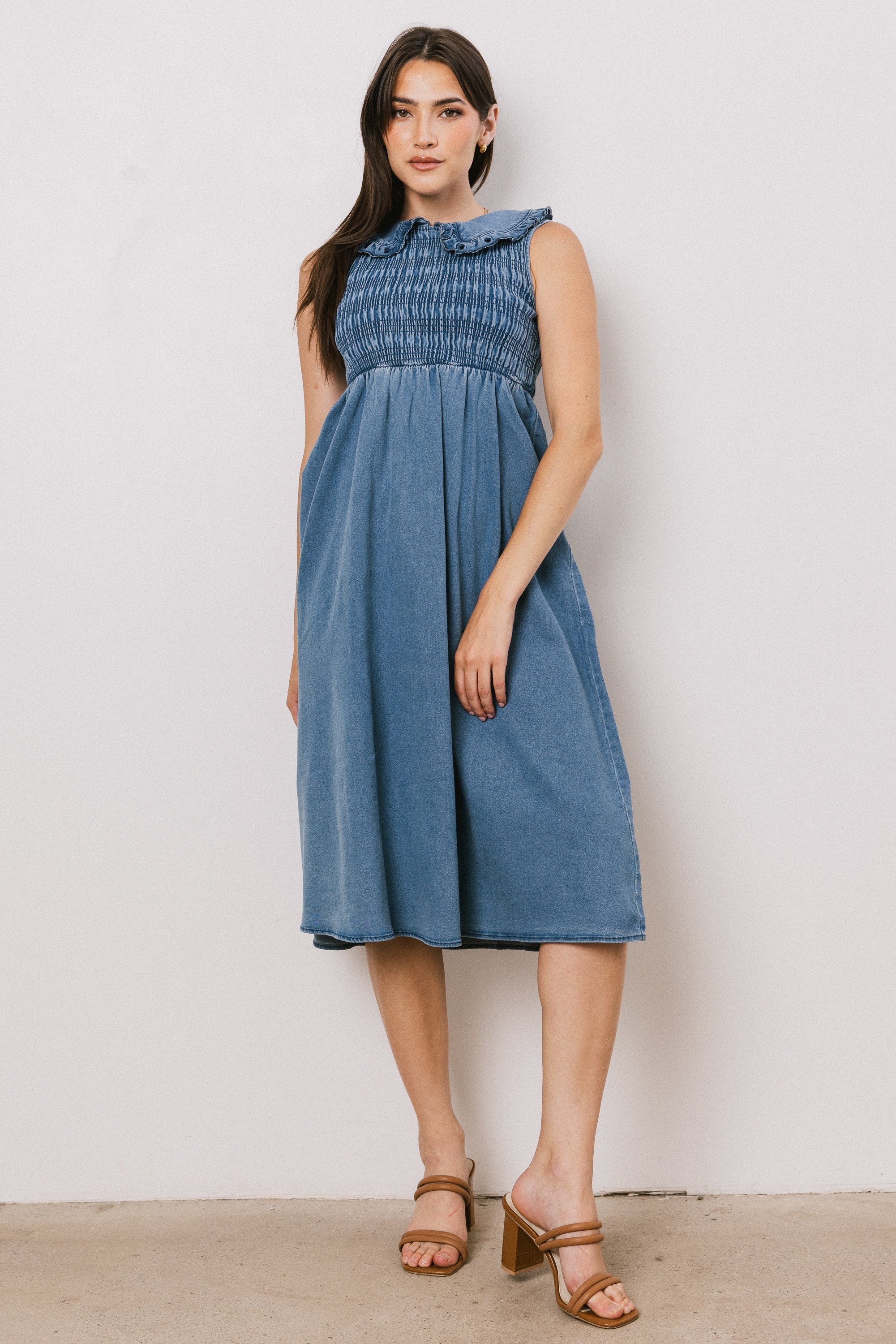 Fallon Denim Midi Dress