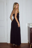 SOL RUCHED MAXI DRESS BLACK