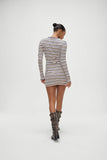 Chelsea Long Sleeve Mini Dress Love Stripe