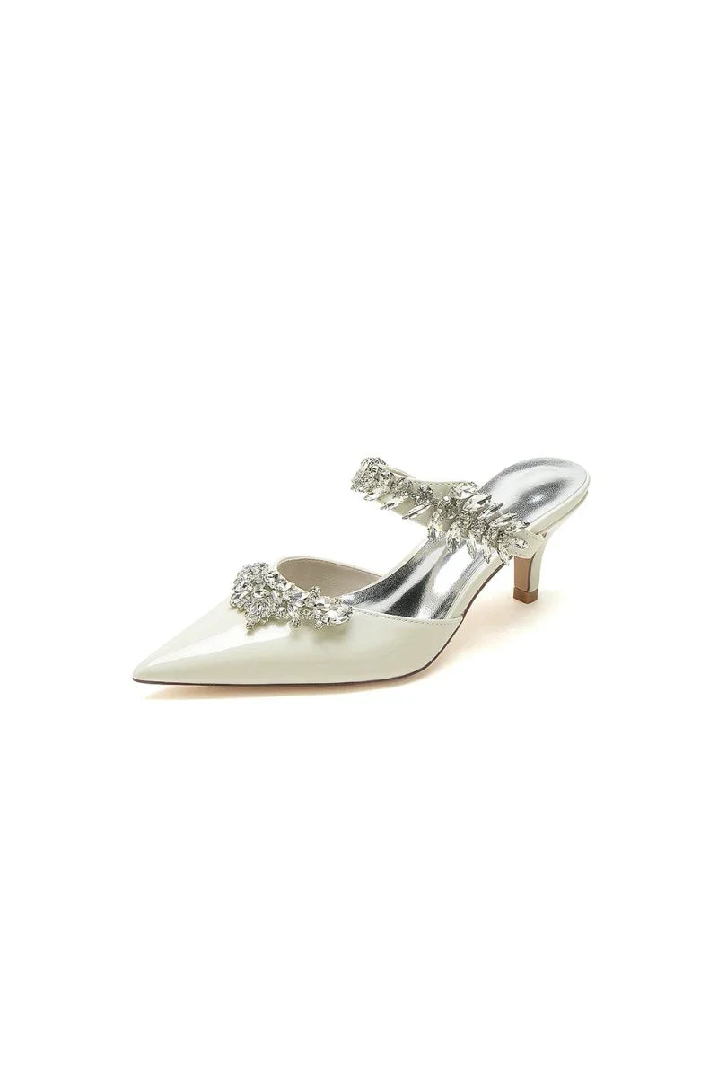 Rhinestone Pointed Toe Wedding Stiletto Heels