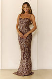 The Prestige Edit Sequin Maxi Dress Brown