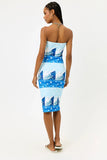Hope Terry Strapless Dress Blue Tides