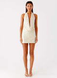 You Make Me Feel Mini Dress Ivory