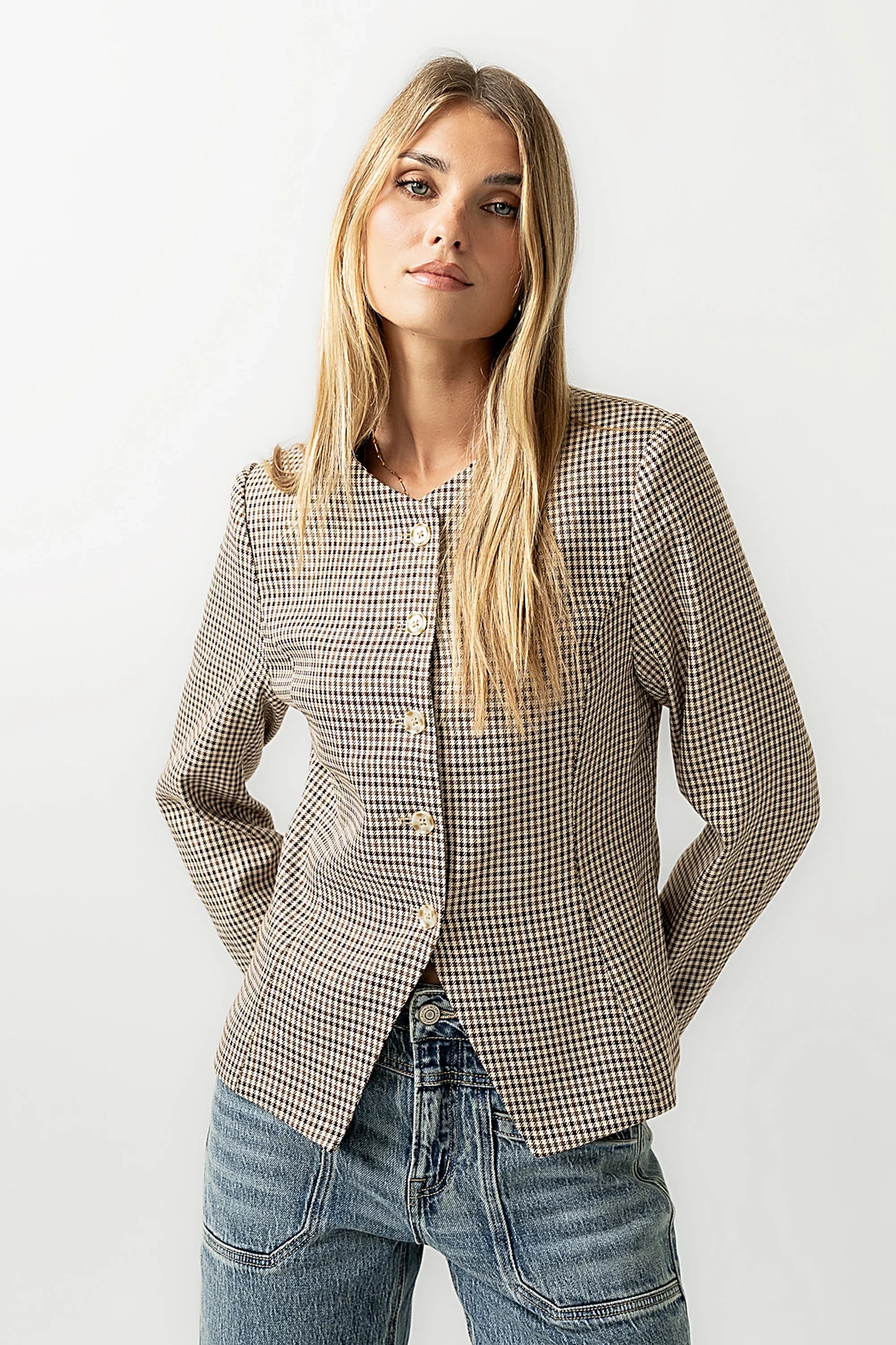 Talia Houndstooth Jacket