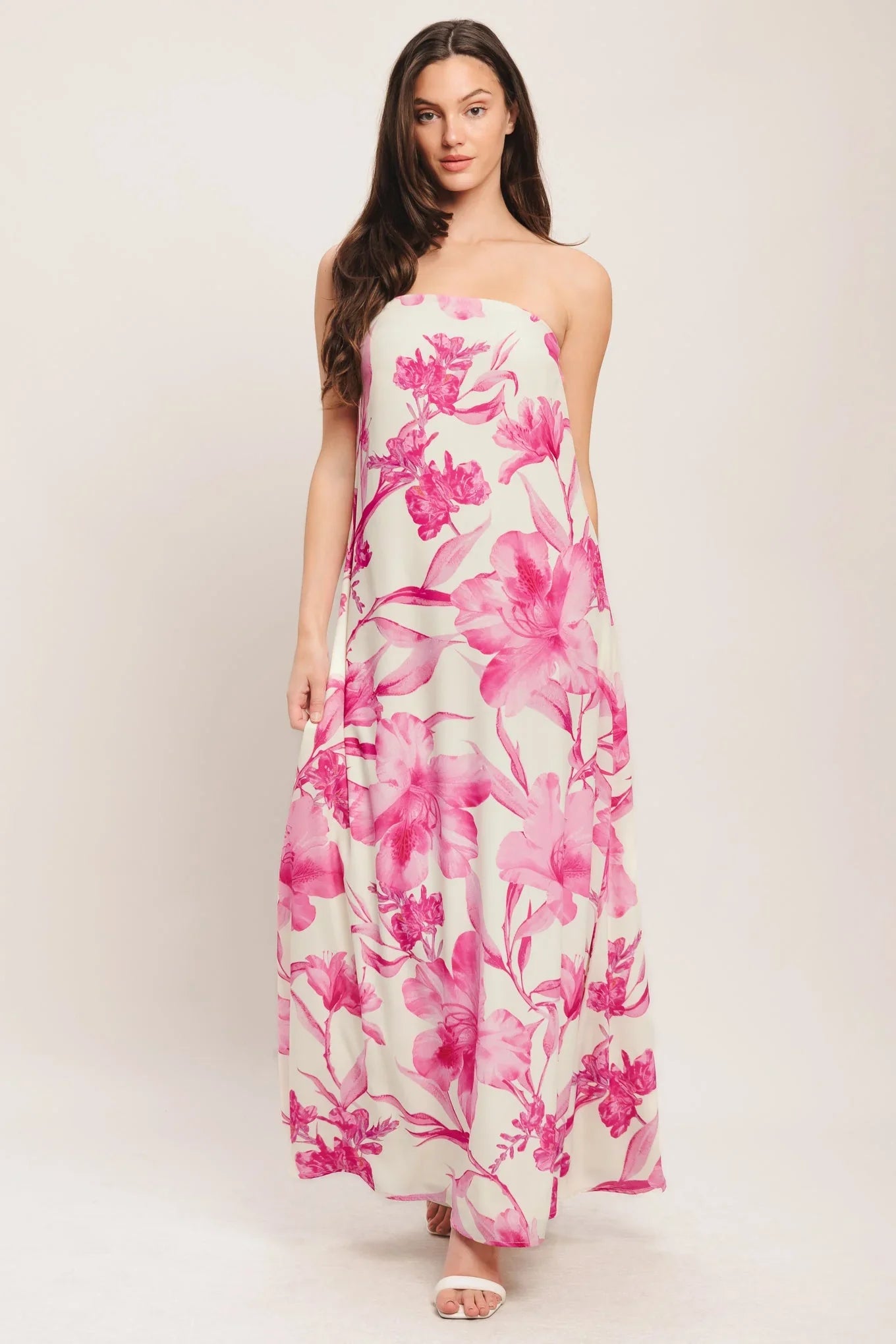 SOFT ROSE ESCAPE OPEN BACK MAXI DRESS