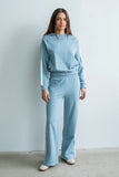 Mickey Wide Leg Jogger in Blue